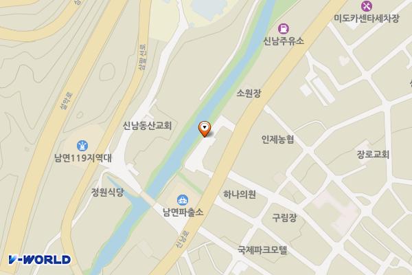 남면 제3공영주차장 위치 지도 — 강원특별자치도 인제군 남면 신남리 396-2