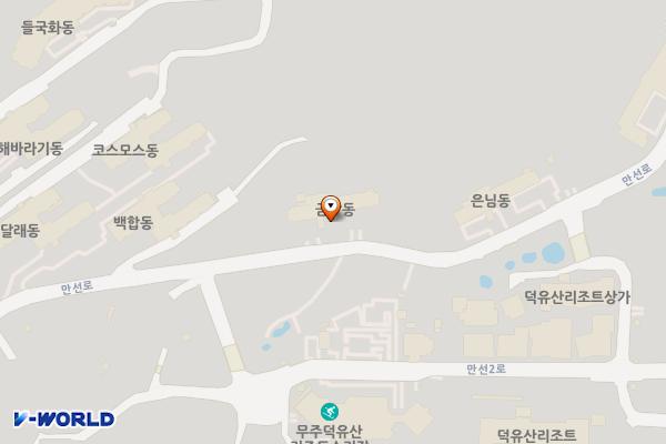 무주리조트 금님동 위치 지도 — 전북특별자치도 무주군 설천면 만선로 185