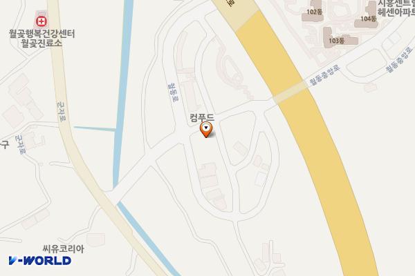 이글루고 옆 노상주차장 위치 지도 — 경기도 시흥시 월동중앙로 20