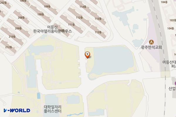 광주여자대학교 교내 좌측 체육관 뒤 위치 지도 — 전남광주통합특별시 광산구 광주여대길 40