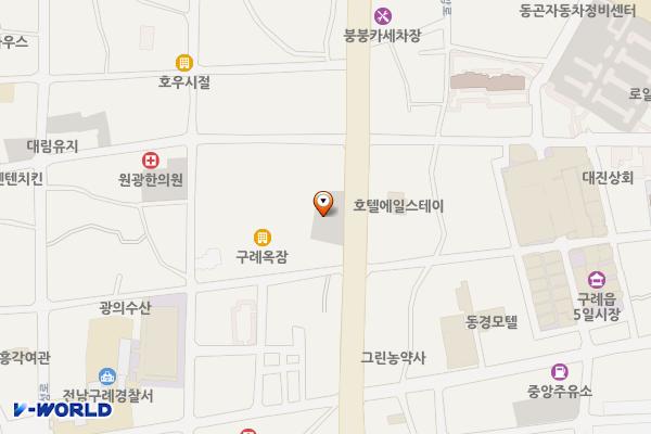 중앙로 주차장 위치 지도 — 전남광주통합특별시 구례군 구례읍 봉동리 393-6