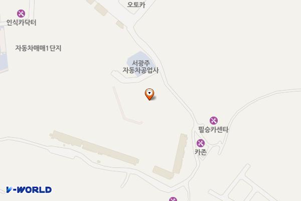 빛고을오토갤러리 주차타워 1층 입구 우측 위치 지도 — 전남광주통합특별시 서구 매월1로62번길 16