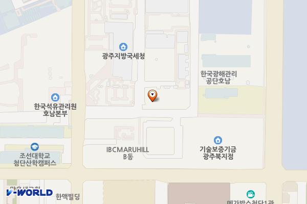 정부광주지방합동청사 (급) 위치 지도 — 전남광주통합특별시 북구 첨단과기로208번길 43