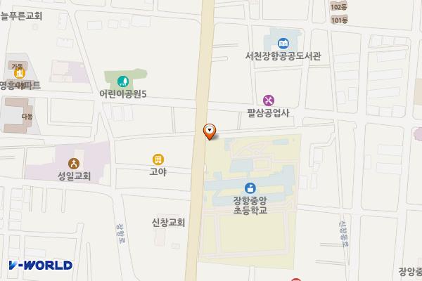 장항다함께돌봄센터 공영주차장_서천군 위치 지도 — 충청남도 서천군 장항읍 장항로121번길 7