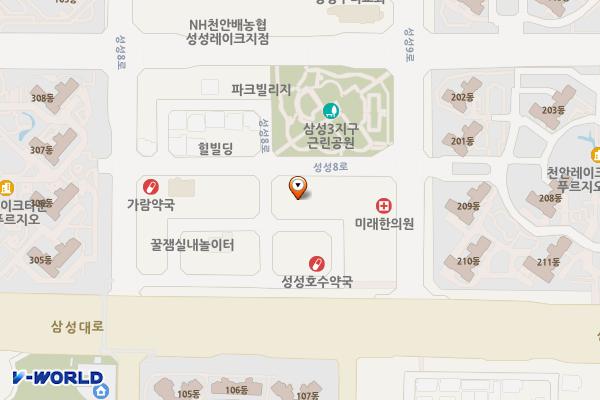 성성주차타워 위치 지도 — 충청남도 천안시 서북구 성성8로 2-30