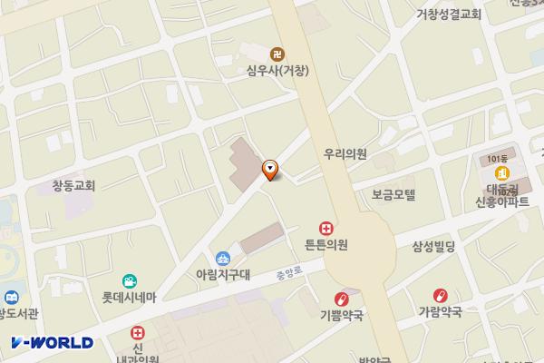 거창 거점공영주차장 위치 지도 — 경상남도 거창군 거창읍 중앙로1길 42