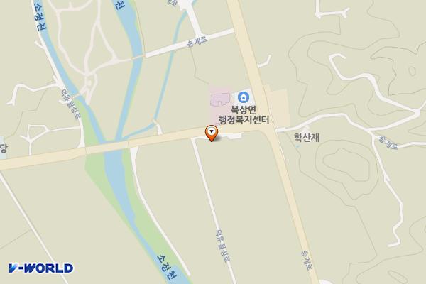 북상면 환승형 공영차고지 옥외주차장 위치 지도 — 경상남도 거창군 북상면 갈계리 1488-2번지