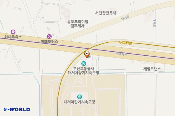 대저차량기지 주차장 위치 지도 — 부산광역시 강서구 낙동북로 236