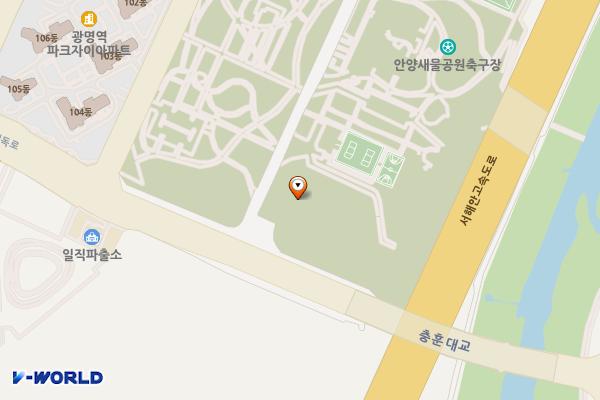 광명새빛공원 야외주차장 위치 지도 — 경기도 광명시 일직동 517 광명새빛공원