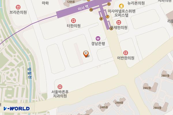 이화주차타워 3층 주차장 위치 지도 — 경기도 하남시 미사강변중앙로158번길 27
