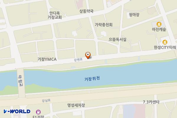 상림리 노상주차장 위치 지도 — 경상남도 거창군 거창읍 강변로 99