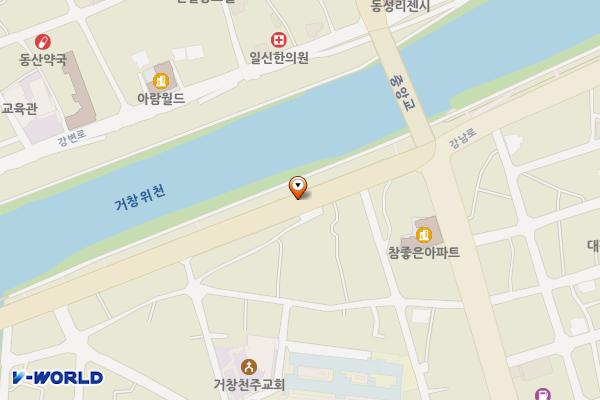 대평리 노상주차장 위치 지도 — 경상남도 거창군 거창읍 강남로 174-1