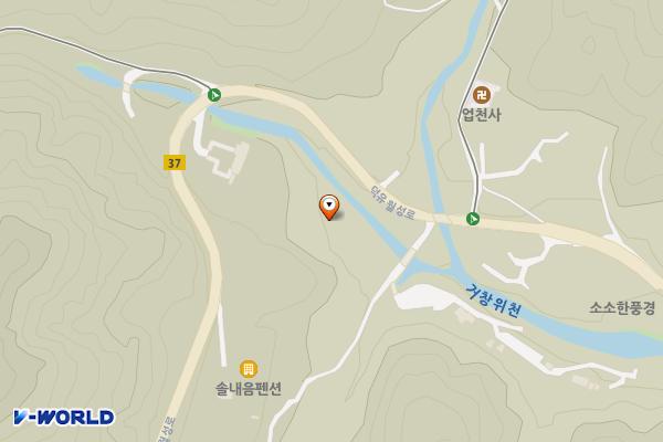 북상마을 주차장 위치 지도 — 경상남도 거창군 북상면 덕유월성로 1170-17