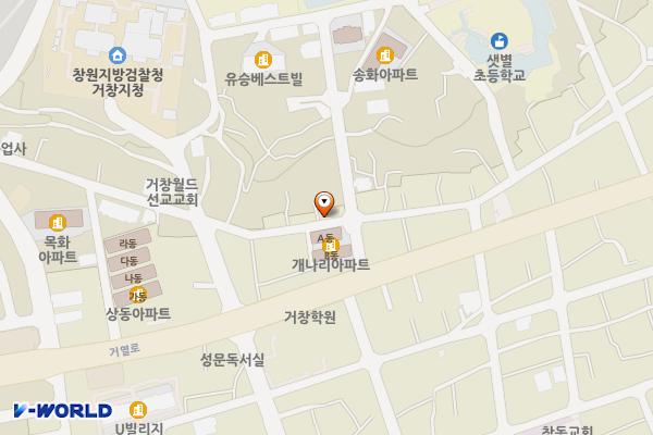 13호 소규모 공영주차장 위치 지도 — 경상남도 거창군 거창읍 죽전길 67