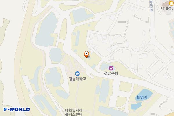 경남대학교 창조관 B2 위치 지도 — 경상남도 창원시 마산합포구 경남대학로 7