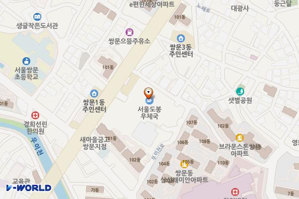 서울도봉우체국 위치 지도 — 서울특별시 도봉구 노해로 150