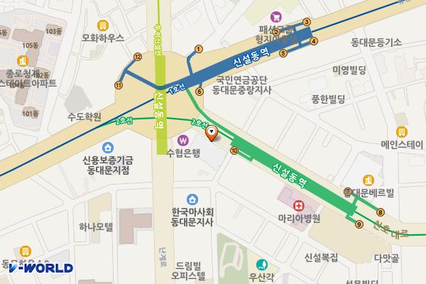 동대문우체국 위치 지도 — 서울특별시 동대문구 천호대로 4