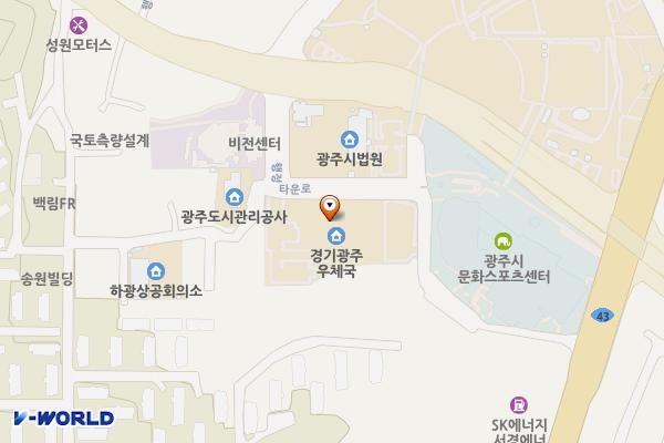 경기광주우체국 위치 지도 — 경기도 광주시 행정타운로 49-10
