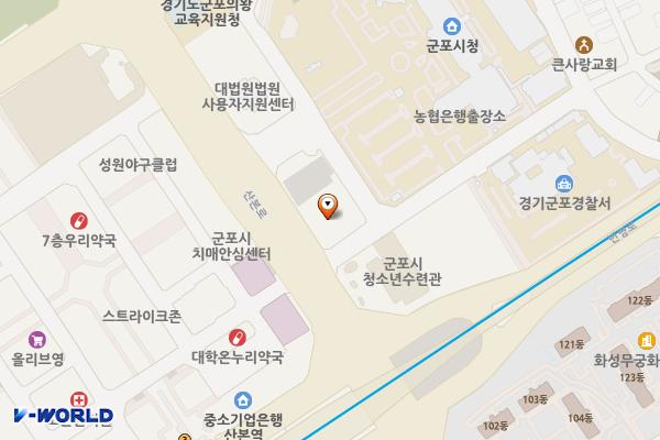 군포우체국 위치 지도 — 경기도 군포시 산본로 328