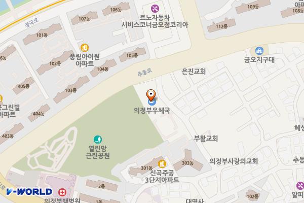 의정부우체국 위치 지도 — 경기도 의정부시 추동로 88