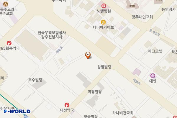 광주우체국 위치 지도 — 전남광주통합특별시 동구 제봉로 211