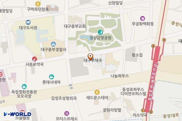 대구우체국 위치 지도 — 대구광역시 중구 경상감영길 80