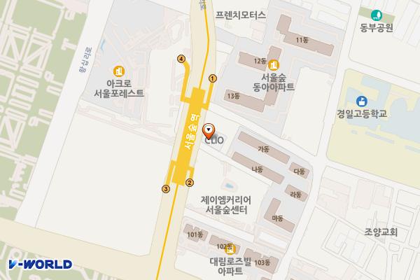 클리오사옥 위치 지도 — 서울특별시 성동구 왕십리로 66