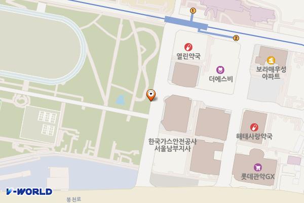 보라매공영주차장 (급) 위치 지도 — 서울특별시 동작구 보라매로5길 44