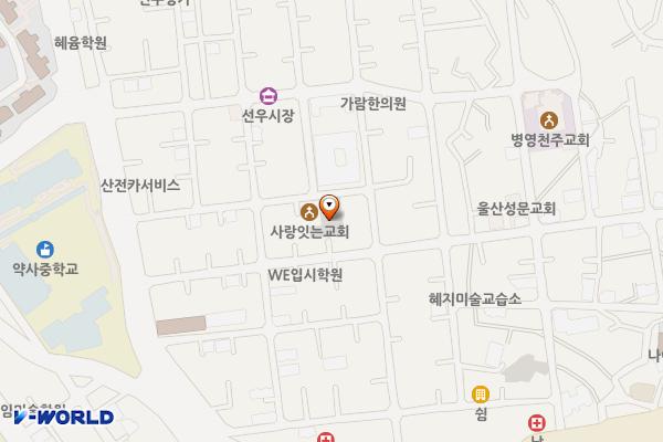 선우시장 위치 지도 — 울산광역시 중구 남외동 389-4