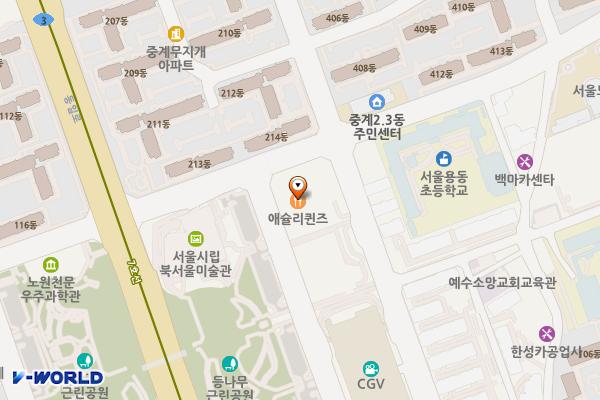 2001아울렛 중계점 위치 지도 — 서울특별시 노원구 동일로204가길 46
