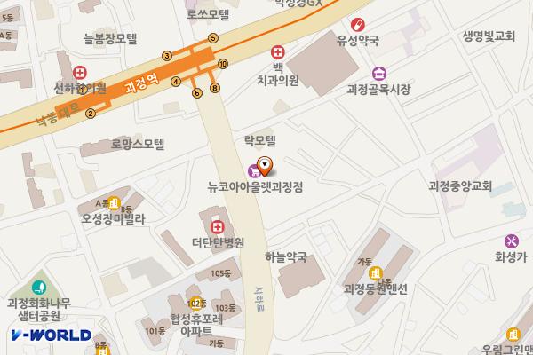 뉴코아 괴정점 위치 지도 — 부산광역시 사하구 사하로 190