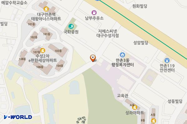 수성대학교 잼마관 위치 지도 — 대구광역시 수성구 달구벌대로528길 15