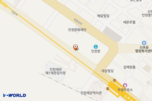 중부소방서 (급) 위치 지도 — 인천광역시 제물포구 인중로 204