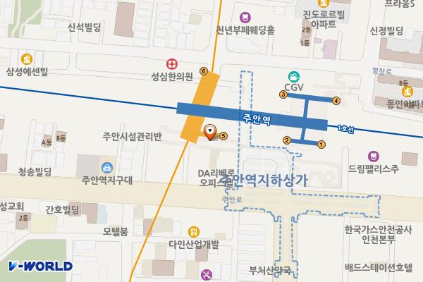 주안역 공영주차장 (급) 위치 지도 — 인천광역시 미추홀구 주안동 237-1