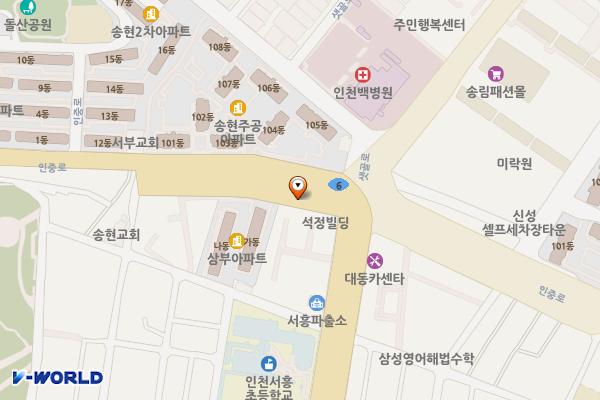 송현주공 앞 공영주차장 (급) 위치 지도 — 인천광역시 제물포구 송림동 22-245