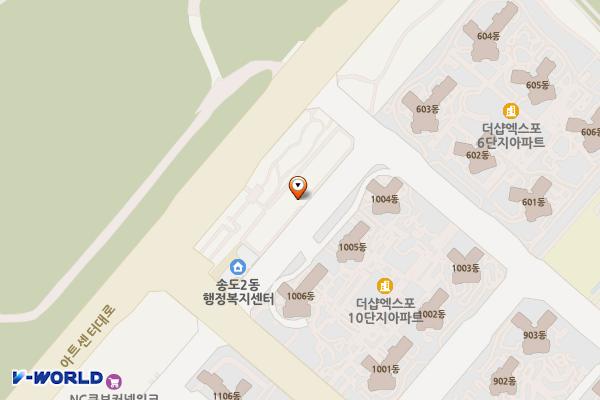 송도2동 쌈지공영주차장 (급) 위치 지도 — 인천광역시 연수구 송도동 16-2