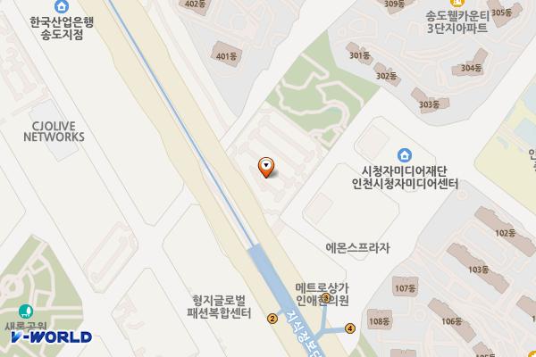송도지구 제1공영주차장 (급) 위치 지도 — 인천광역시 연수구 송도동 9-9