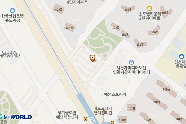 송도지구 제1공영주차장 (급) 위치 지도 — 인천광역시 연수구 송도동 9-9