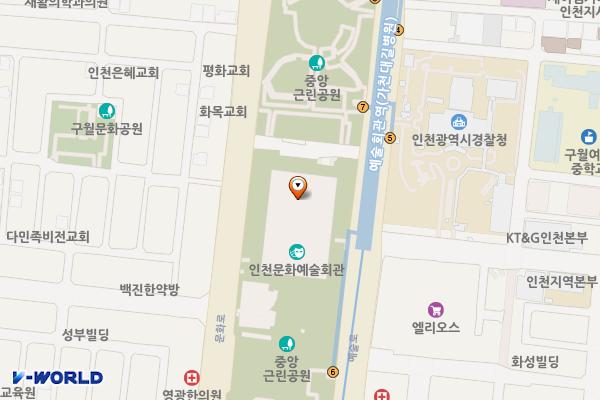 인천문화예술회관 (급) 위치 지도 — 인천광역시 남동구 예술로 149