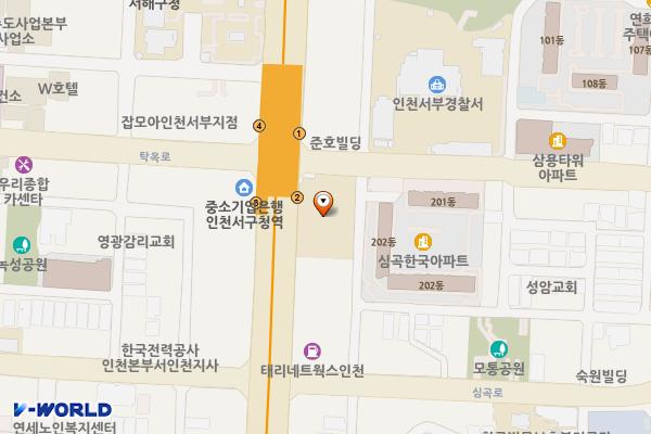 인천서부소방서 (급) 위치 지도 — 인천광역시 서해구 서곶로 292