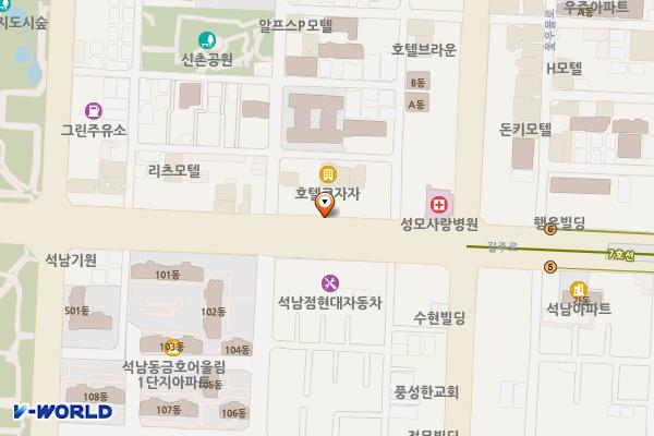 대화빌딩 앞 주차장 (급) 위치 지도 — 인천광역시 서해구 석남동 518-5