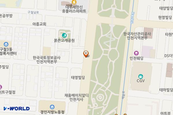 삼성빌딩 앞 주차장 (급) 위치 지도 — 인천광역시 남동구 구월동 1337