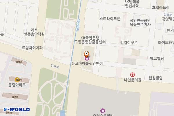 뉴코아 인천점 위치 지도 — 인천광역시 남동구 인하로 485