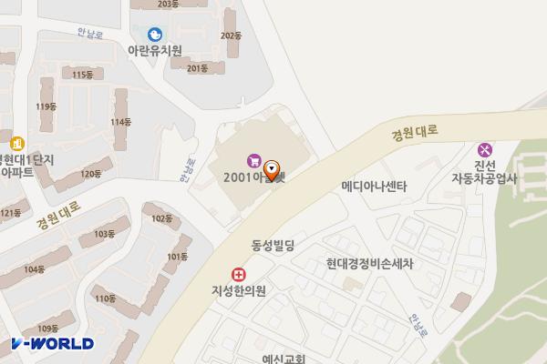 2001아울렛 부평점 위치 지도 — 인천광역시 부평구 경원대로 1277