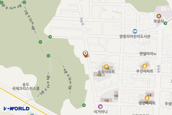 청학동 안골마을 주변주차장(푸르뫼맘앤키즈 건물 앞) 위치 지도 — 인천광역시 연수구 청솔로 51