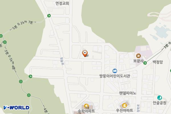 청학동 안골마을 주변주차장(오성빌라 다동 옆) 위치 지도 — 인천광역시 연수구 청솔로78번길 15