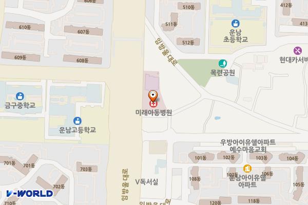 광산수완미래아동병원 위치 지도 — 전남광주통합특별시 광산구 임방울대로 162