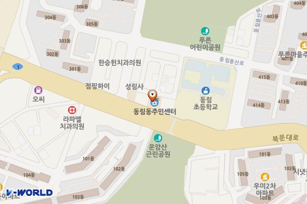 동림동 행정복지센터 (급) 위치 지도 — 전남광주통합특별시 북구 북문대로 236