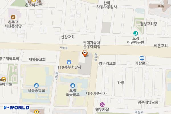 북부소방서 공영주차장 (급) 위치 지도 — 전남광주통합특별시 북구 오치동 1037-2