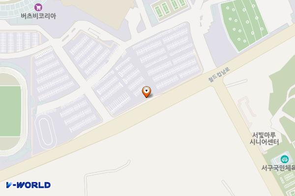 월드컵경기장(롯데마트) P7-1 위치 지도 — 전남광주통합특별시 서구 금화로 240